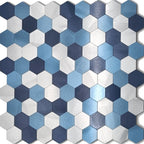 Modern Tile-Peel & Stick Metal Mosaic Tile Hexagon Peel & Stick Subway Tile