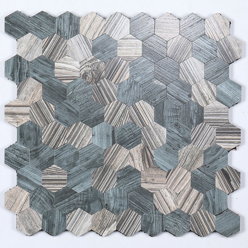 Modern Tile-Peel & Stick Metal Mosaic Tile Hexagon Peel & Stick Subway Tile