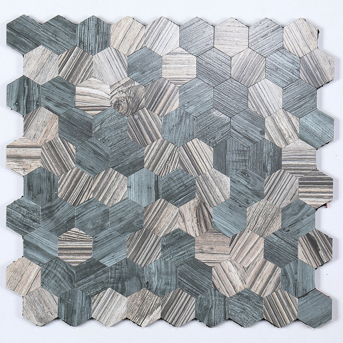 Modern Tile-Peel & Stick Metal Mosaic Tile Hexagon Peel & Stick Subway Tile