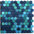 Modern Tile-Peel & Stick Metal Mosaic Tile Hexagon Peel & Stick Subway Tile