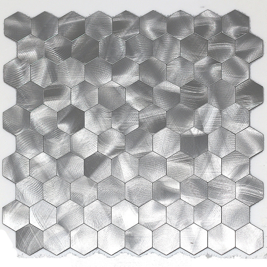 Modern Tile-Peel & Stick Metal Mosaic Tile Hexagon Peel & Stick Subway Tile