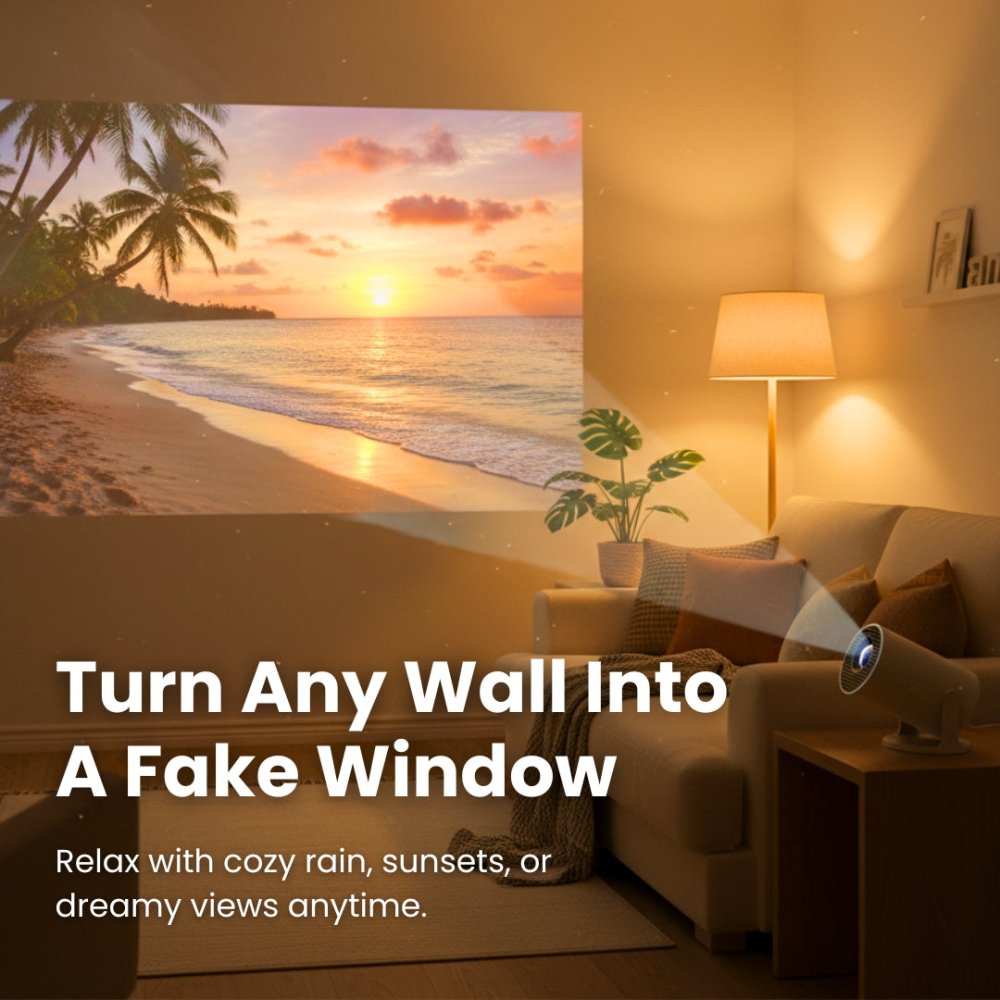 Přenosný HD projektor s vestavěným reproduktorem pro použití doma i venku