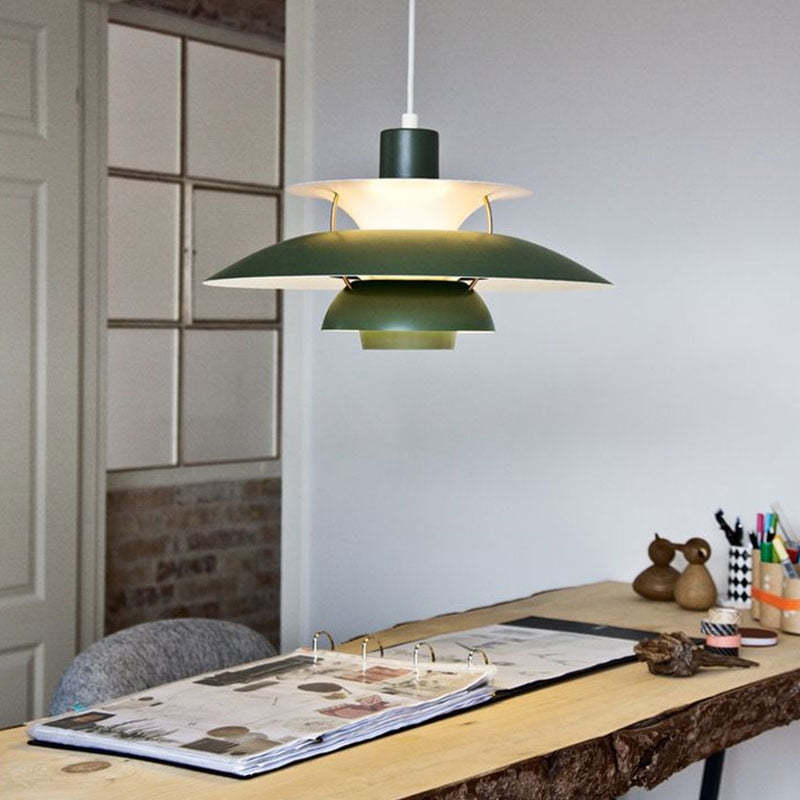 Lampu Gantung LED Morandi Dengan Pelindung Logam Berwarna-warni Untuk Ruang Tamu