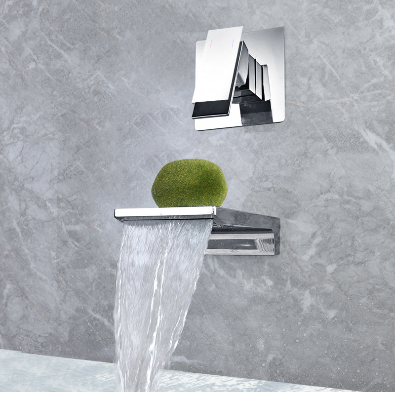 Cascade | Wall-Mounted Single-Handle Waterfall Bathroom Faucet | Petprovac