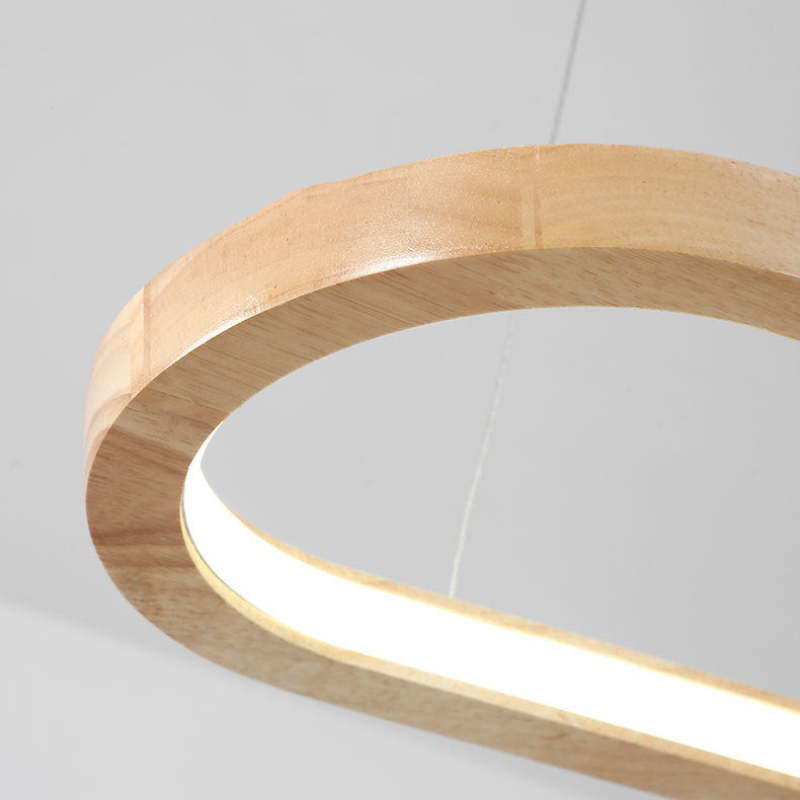 LumaWood LED Pendant Light With Wood Finish And Subtle Metal Accents