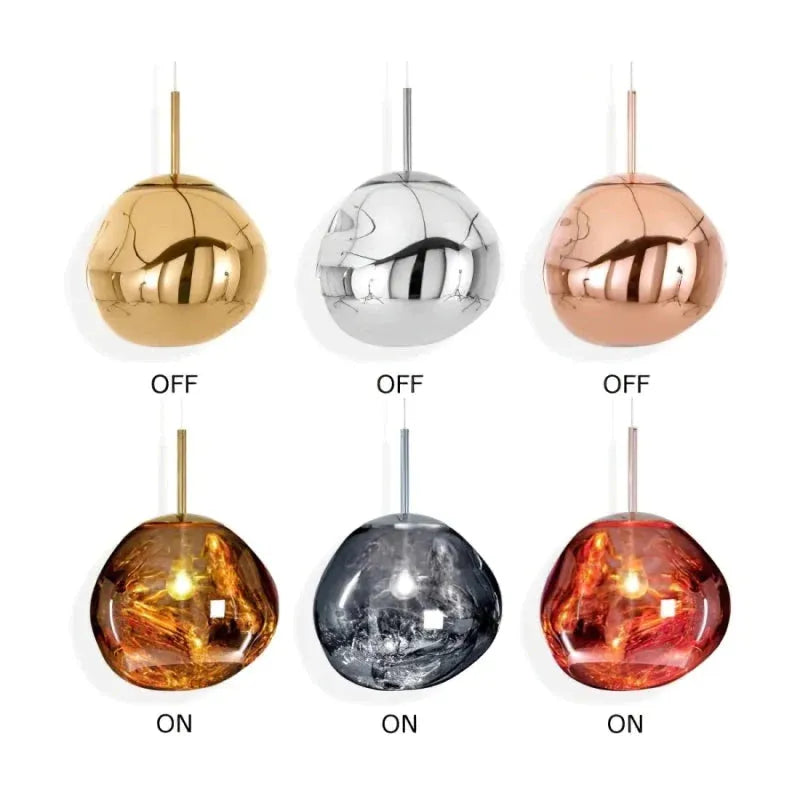 AstraLuma Lava Vedhængslamper Fire Farver Glasfinish