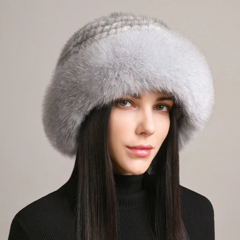 Novaine Mink Fur Hat for Winter Warmth and Timeless Style
