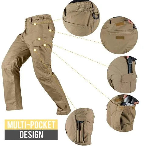 Pantalones tácticos impermeables ArdenTac de secado rápido para senderismo con bolsillos cargo