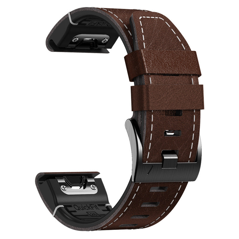 Arion TPU- og læderrem til Garmin Fenix 8 7X 6X Pro