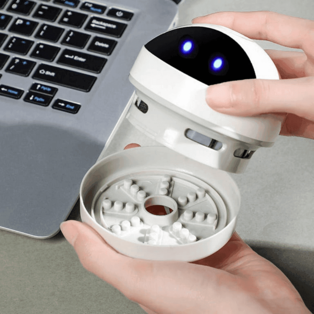 Adva Compact Desk Vacuum Cleaner, USB Rechargeable, Home Office Robot