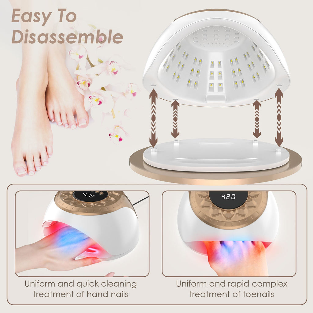 Blue And Red LED Nail Care Light For Fingers And Toes