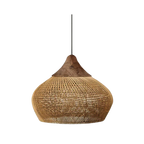 Lampu Siling Rotan Kevara Lampu Gantung Boho Tenunan Tangan Dengan Pelindung Semula Jadi