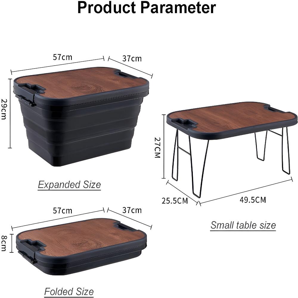 Foldable Camping Storage Box For Campers Durable Organizer