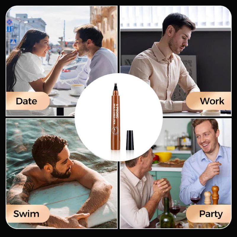 Ultra-Fine Four-Head Long-Lasting Waterproof Microblading Eyebrow Pencil For Natural Brows