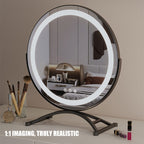 Vanity Mirror With Dimmable LED Light And 360 Degree Rotation, Touch Control