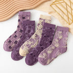 Women's Floral Cotton Socks (10 Pairs)