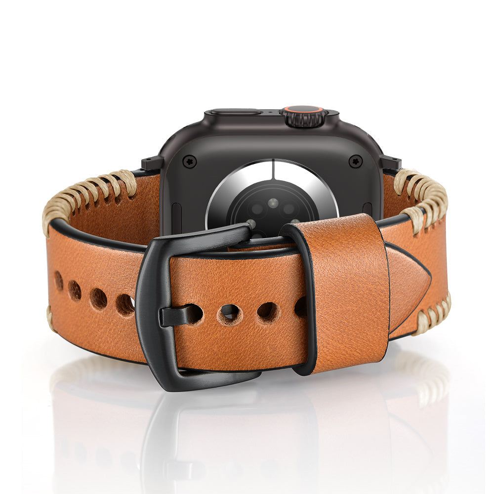 Hand-Sewn Leather Band for Apple Watch
