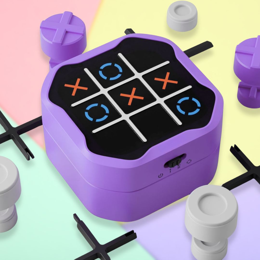 Portable 3-in-1 Electronic Tic-Tac-Toe Game