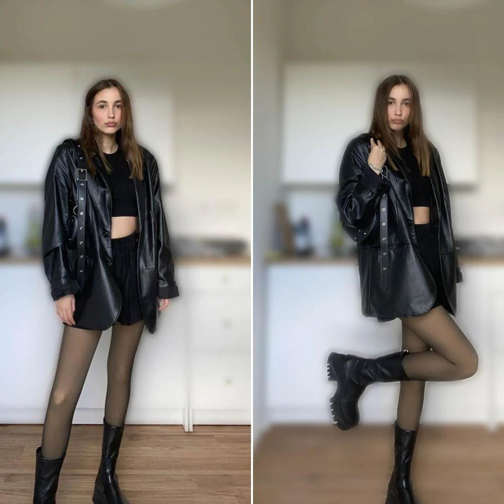 Průsvitné punčocháče s fleecovou podšívkou | Petprovac