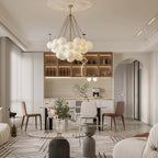 Lámpara colgante de vidrio y metal Lumisora para sala de estar