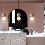 NovaLume Szklana Kula LED Wisząca Mała Czarna i Biała