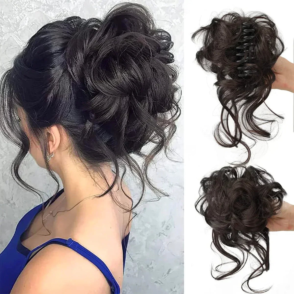 Curly Hair Bun – Clip-in Hair Piece with Volume and Natural Look