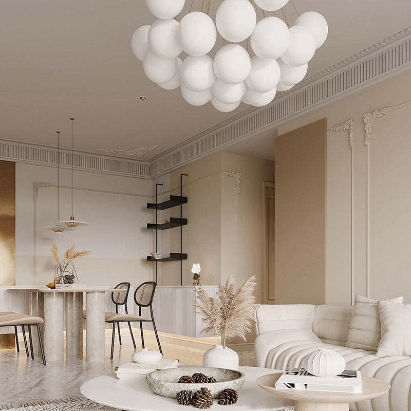 Lámpara colgante de vidrio y metal Lumisora para sala de estar