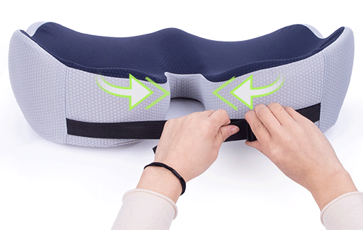 Mukautettava muistivaahtotyyny istuinkohdalle luukivun lievitykseen