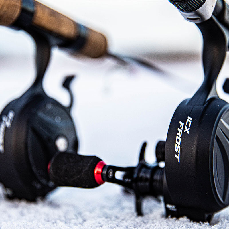 بكرة صيد الجليد Piscifun ICX Frost Carbon، نظام إسقاط مغناطيسي، قطر بكرة كبير