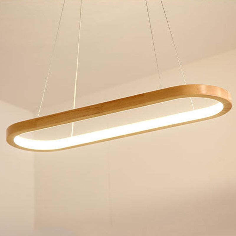 LumaWood LED Pendant Light With Wood Finish And Subtle Metal Accents