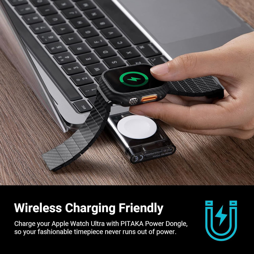 Kirrea Carbon Fiber Smartwatch-band met slanke aramidevezel beschermhoes