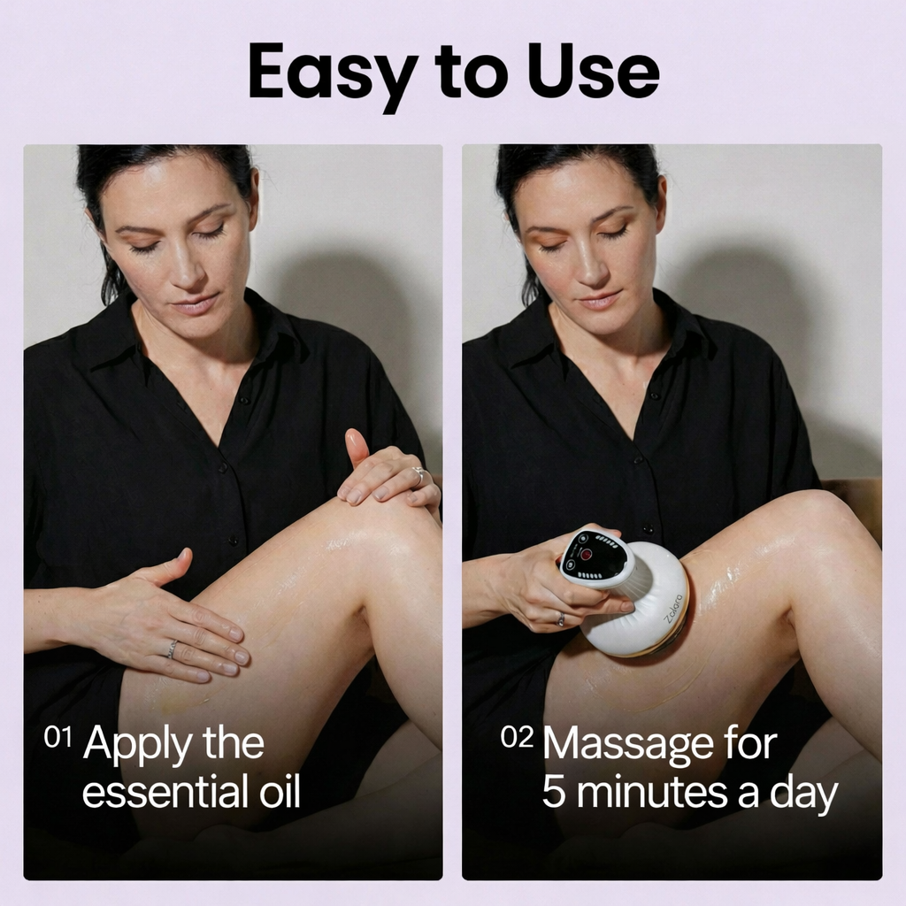Four-In-One Body Wellness Device With Red Light, Cupping And Stimulation