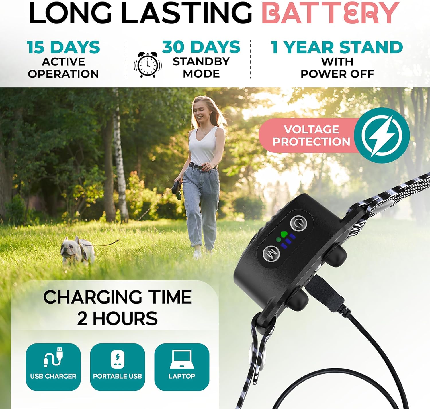 Antibell Neck Band For Small Dogs With Tones And Vibrations
