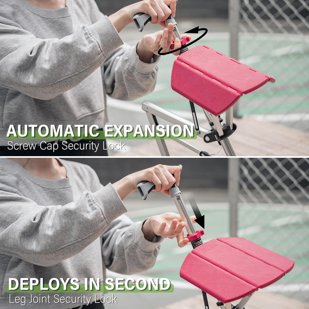 Teleskopická hůl TerraNest s vestavěným sedátkem pro přestávky