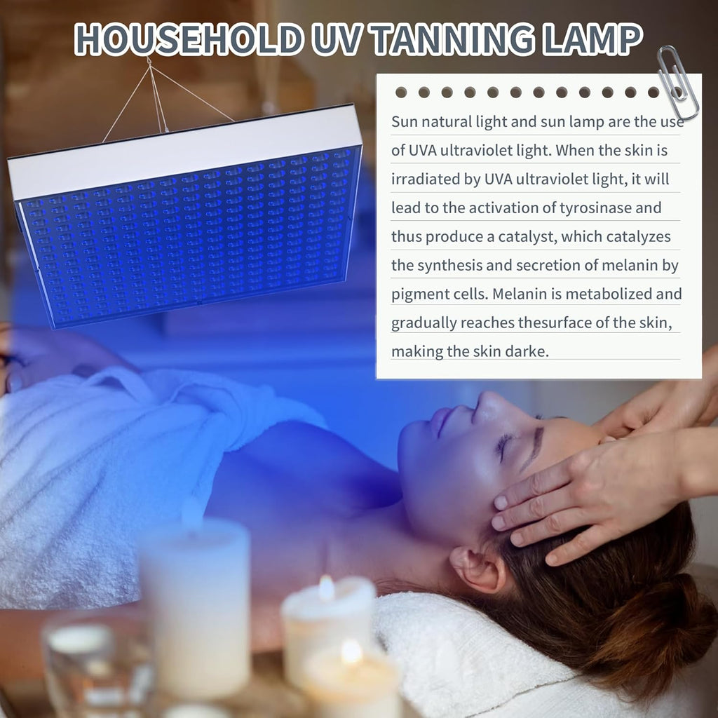 At-Home UV Tanning Lamp for Full Body and Targeted Sun-Like Skin Care