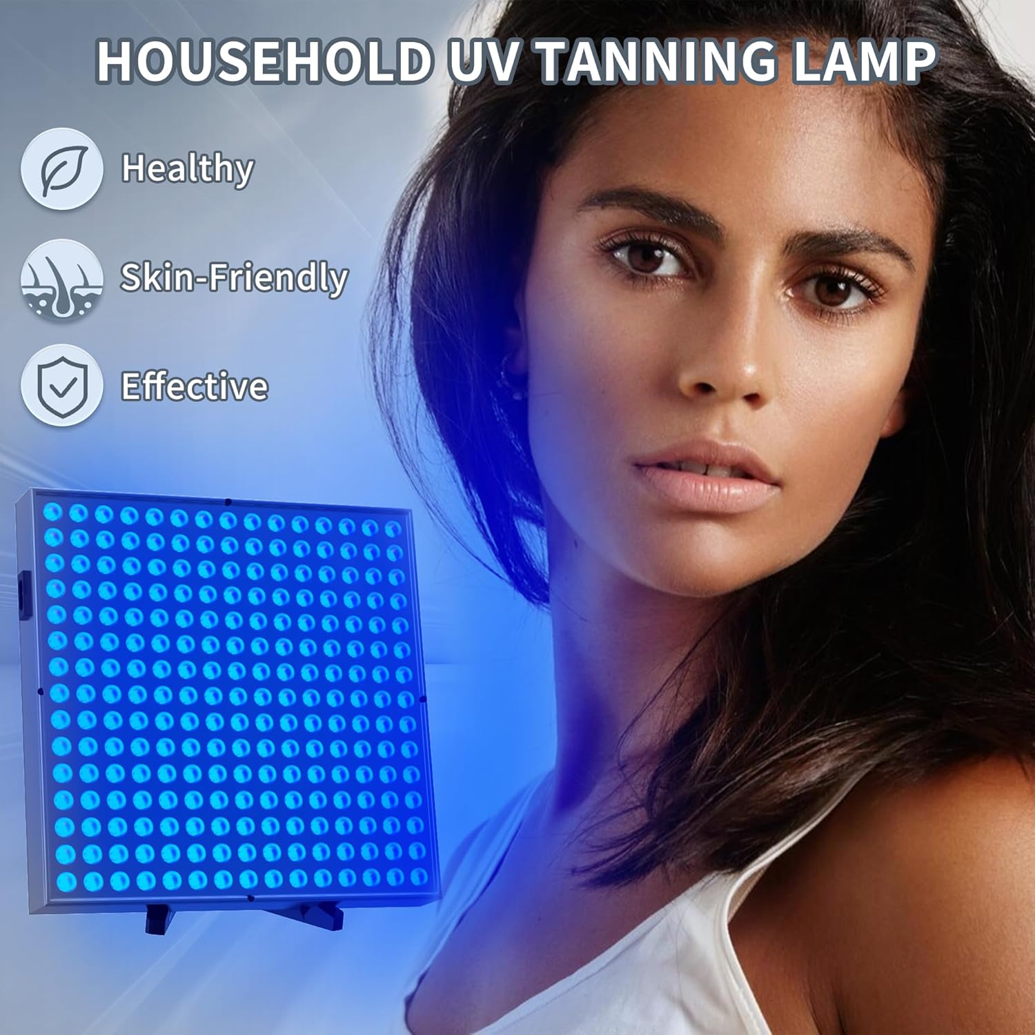 At-Home UV Tanning Lamp for Full Body and Targeted Sun-Like Skin Care