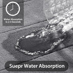 سجاد حمام من الرغوة الذاكرة من كلاودسترايد مكون من 3 قطع، غير قابل للانزلاق