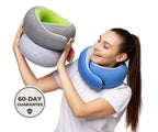 Memory Foam Travel Neck Pillow for Long Flights, Road Trips and Everyday Commutes