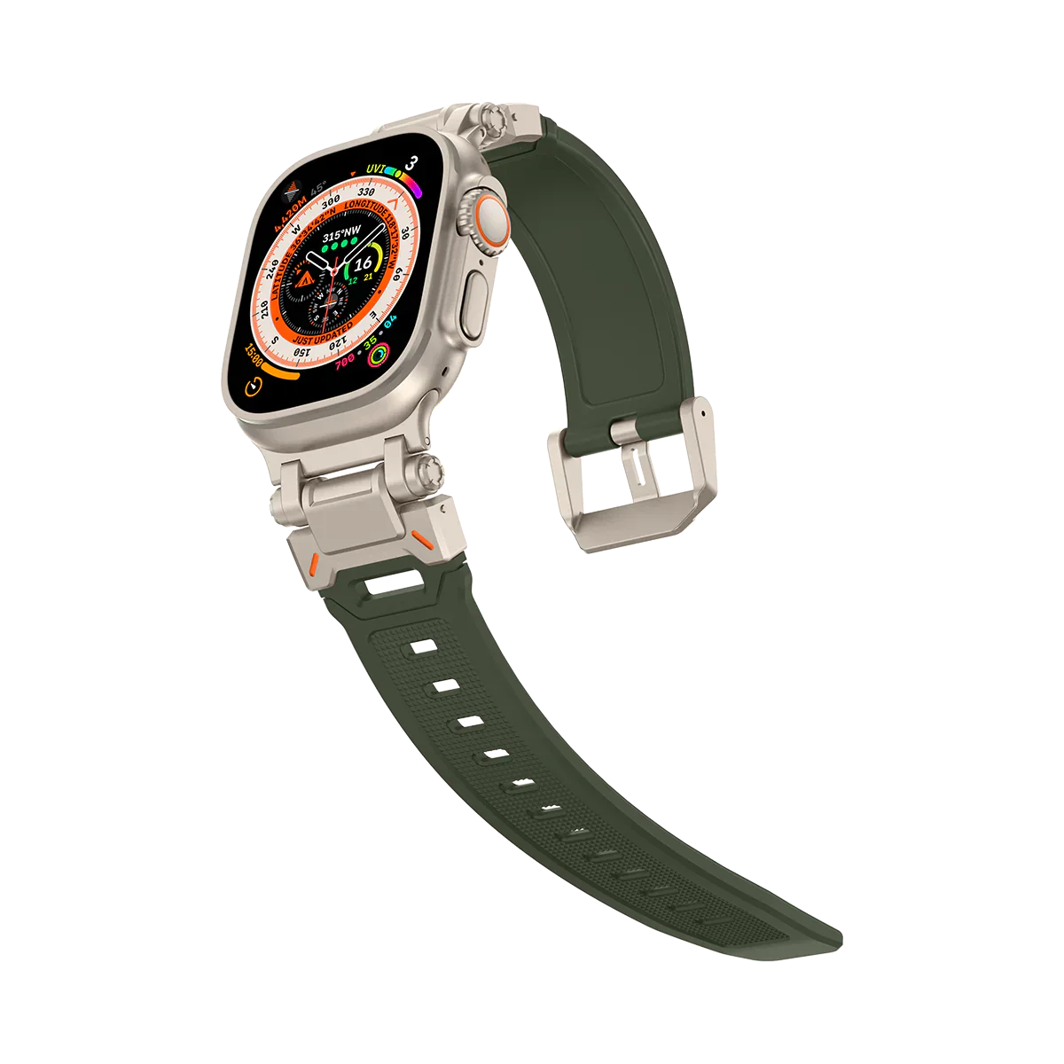 Meron Titanium-Head Silicone Band for Apple Watch | Petprovac