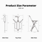 Tongkat Jalan dengan Tempat Duduk - Kerusi Tongkat Lipat Mudah Alih untuk Keselesaan Semasa Bergerak | Sokongan Mobiliti