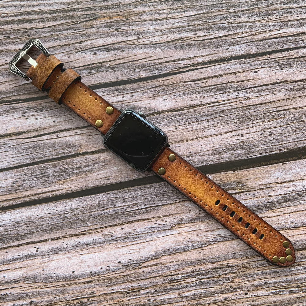 Correa de cuero tradicional para Apple Watch de Bramble Rivet