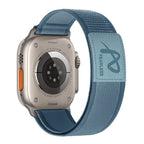 Rivaro Trail Loop nylonrem med läderetikett för Apple Watch