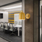 LumaArc Candeeiro de Parede Cilíndrico em Metal Uma Luminária