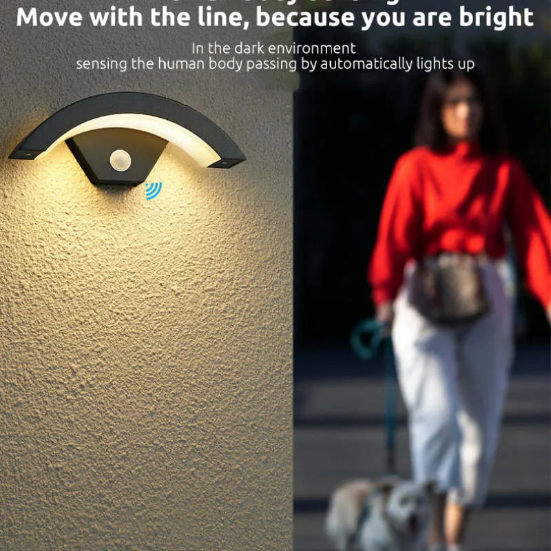 LumaArc Udendørs Væglampe, Vandtæt LED, Sort Finish