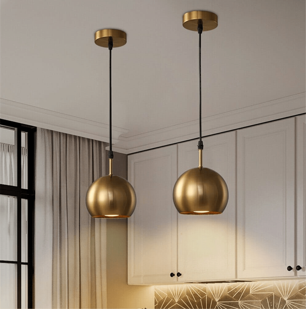 Lampadario a sospensione in ottone Elora