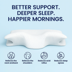 Orthopedic Contour Pillow With Memory Foam For Neck Support