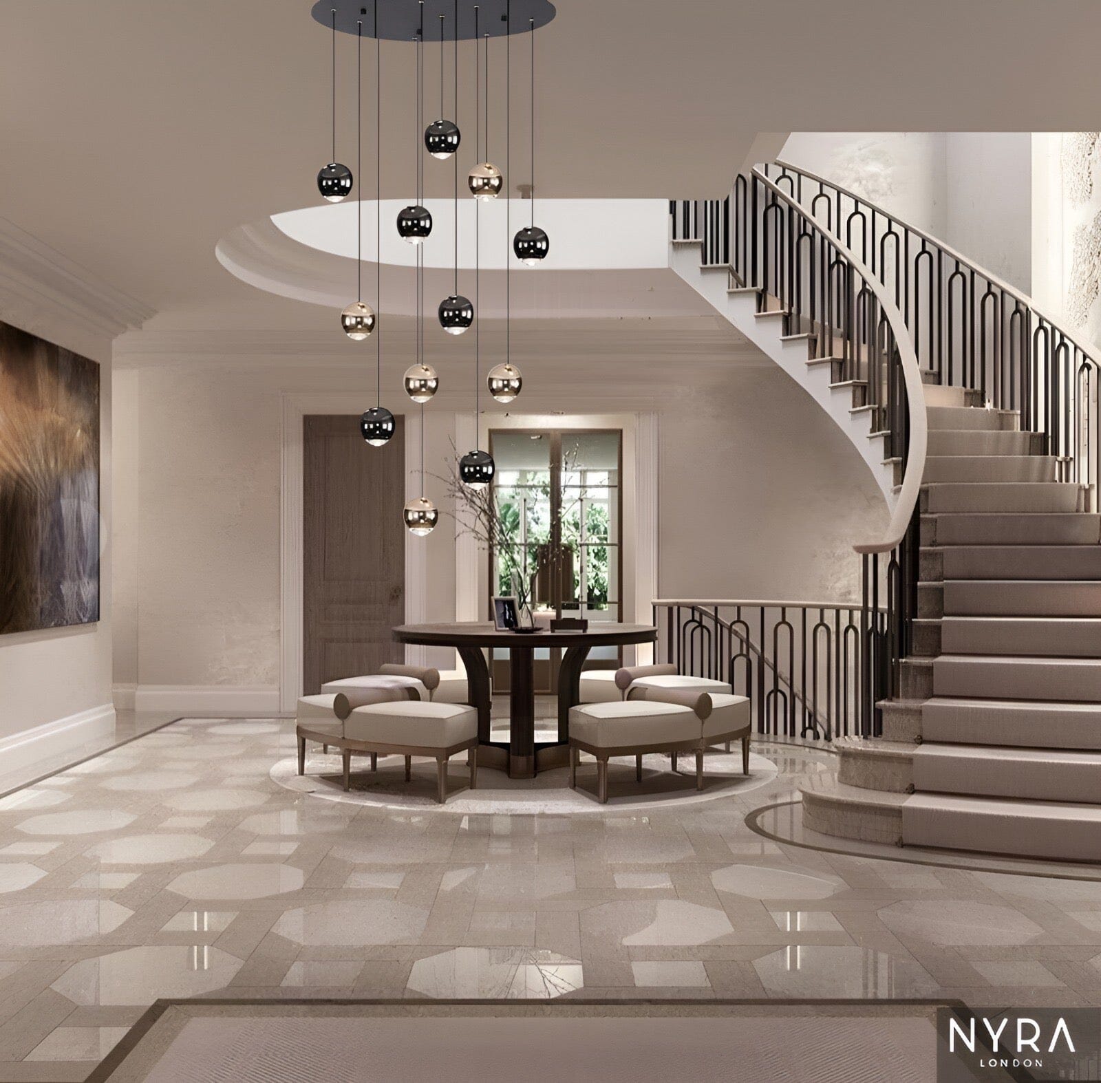 Avella Dråbeformet Glas Lysekrone