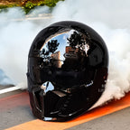 Retro pilotenhelm voor straatrijden met DOT- en ECE-goedkeuring en gevoerde voering