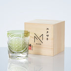 MiyuCraft | כוס וויסקי בעיצוב נוצת עגור בעבודת יד עם קופסת עץ | Petprovac