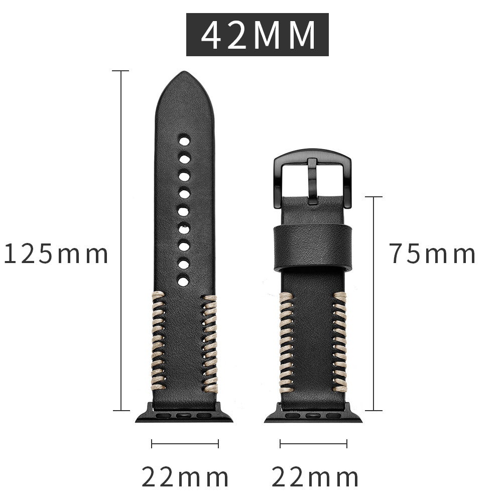 Hand-Sewn Leather Band for Apple Watch